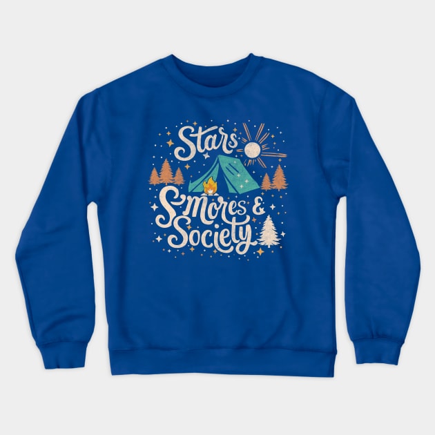 Stars & S'mores Society Crewneck Sweatshirt by Tees For UR DAY